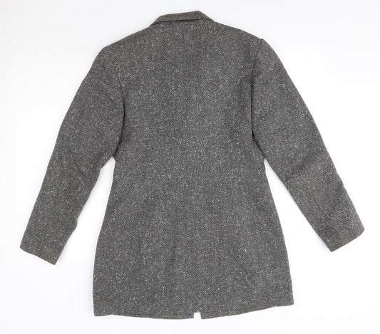 IMAGES Womens Grey Overcoat Coat Size 12