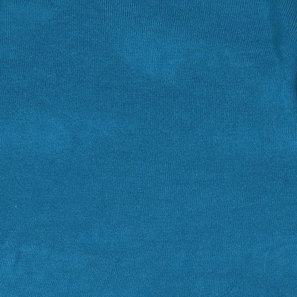 BM Womens Blue Round Neck Acrylic Pullover Jumper Size S