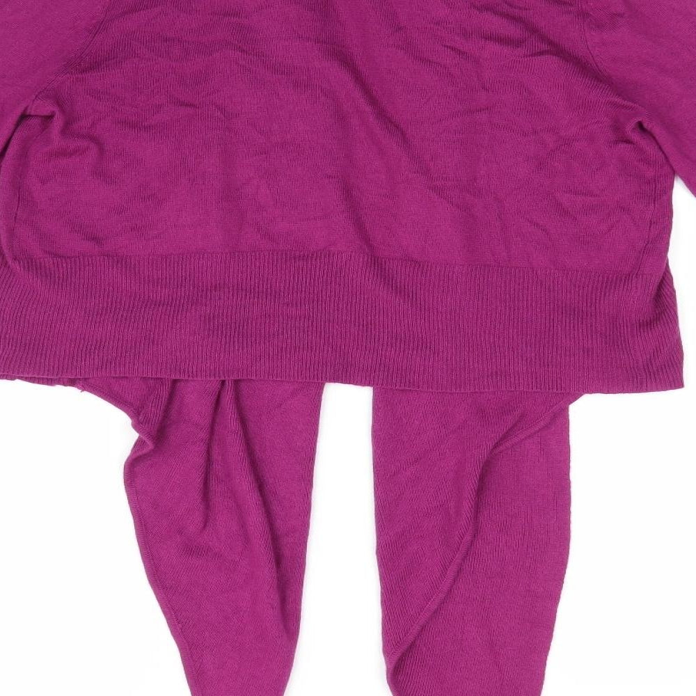Dorothy Perkins Womens Purple V-Neck Viscose Cardigan Jumper Size 12 - Waterfall Cardigan