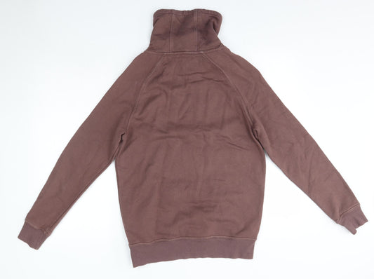 New Look Mens Brown High Neck Cotton Pullover Jumper Size S