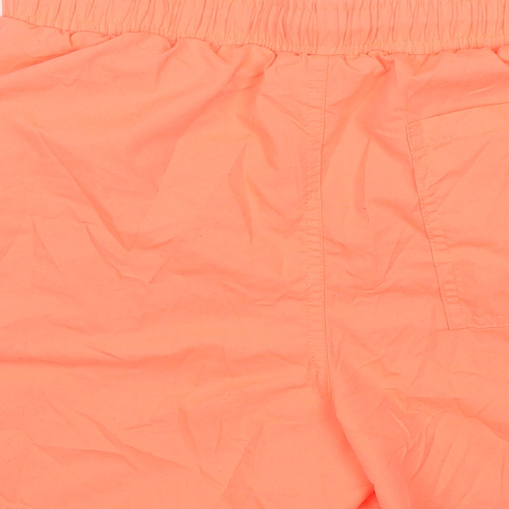 Cedar Wood State Mens Orange Polyester Athletic Shorts Size S L6 in Regular