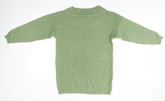 Country Casuals Mens Green Round Neck Cotton Pullover Jumper Size S
