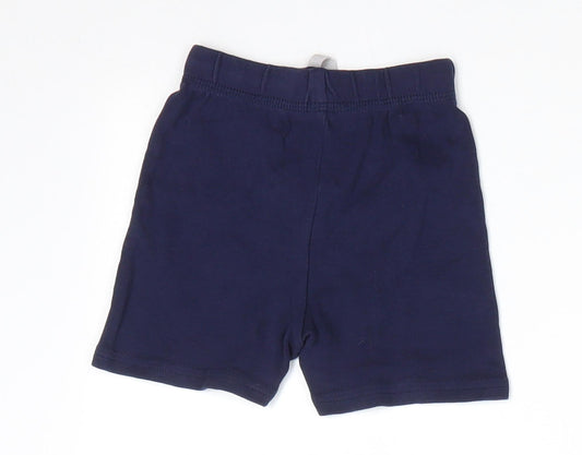 George Boys Blue Cotton Sweatpants Trousers Size 6-9 Months - Dark Navy