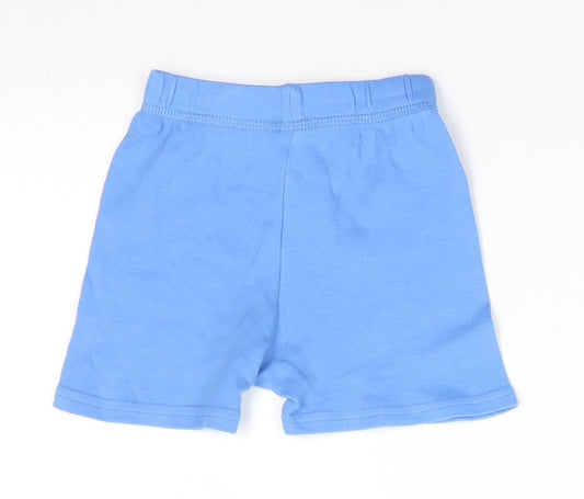 George Boys Blue Cotton Sweatpants Trousers Size 6-9 Months - Sky Blue
