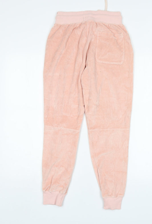 French Connection Womens Pink Cotton Sweatpants Trousers Size 6 L26 in Regular