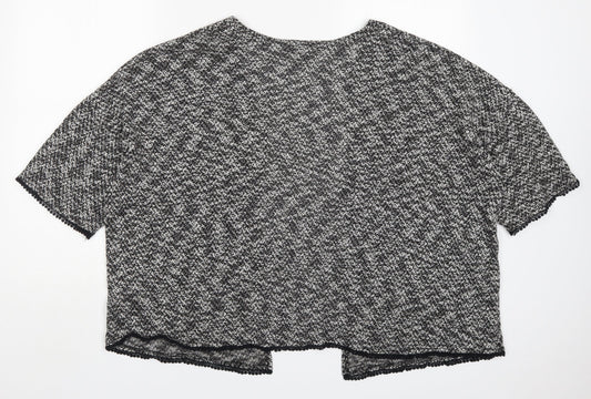 New Look Womens Grey V-Neck Polyester Cardigan Jumper Size 18