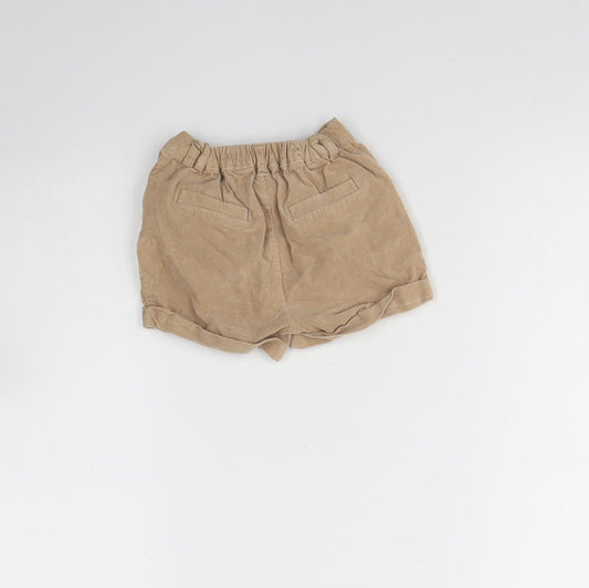 Disney Girls Beige Cotton Culotte Shorts Size 3 Years Regular Buckle - Disney