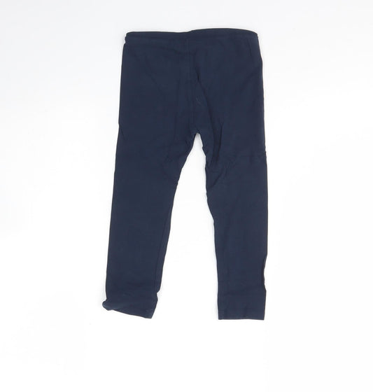 Blue Zoo Girls Blue Cotton Capri Jeans Size 4 Years Regular