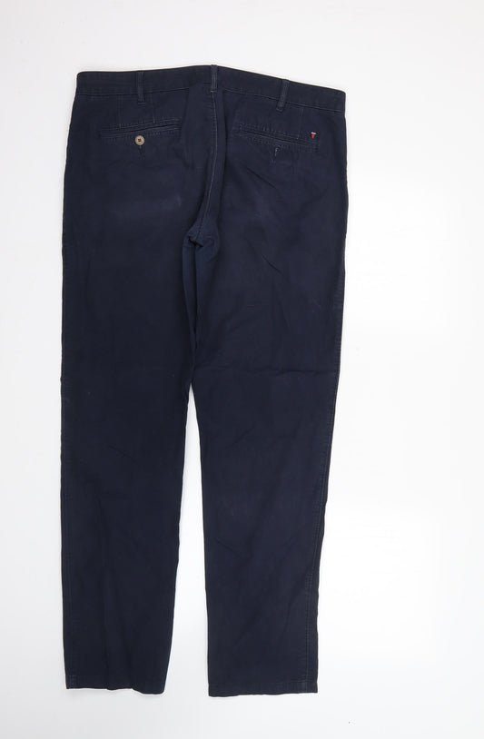Preworn Mens Blue Cotton Trousers L30 in Regular