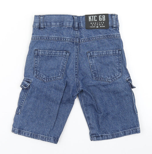 Katuco Boys Blue Cotton Cargo Shorts Size 5 Years Regular
