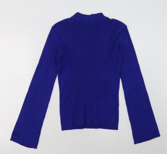 Debenhams Womens Blue Viscose Pullover Sweatshirt Size 12 Pullover