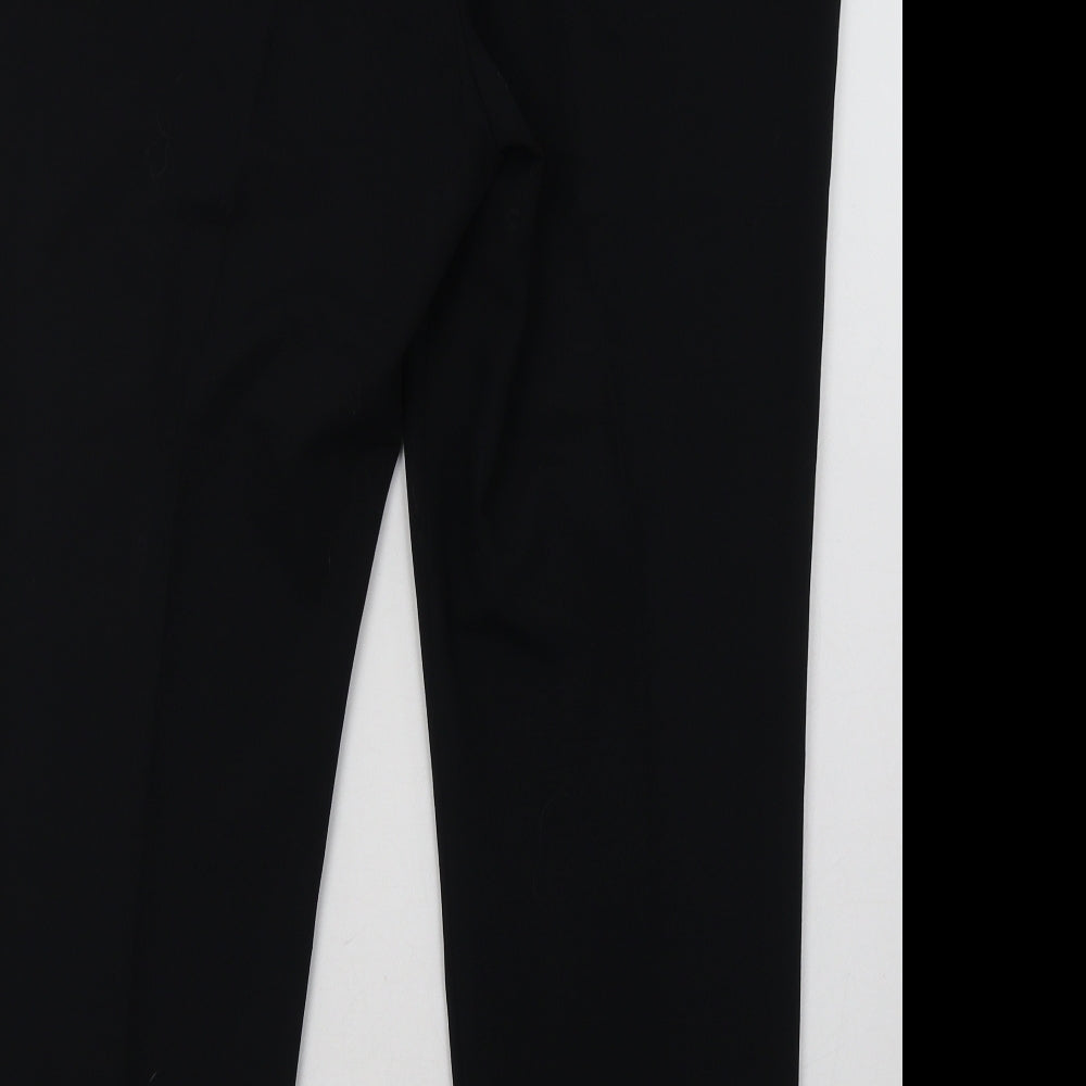 bonmarch Womens Black Polyester Trousers Size 16 L30 in Regular Hook & Eye