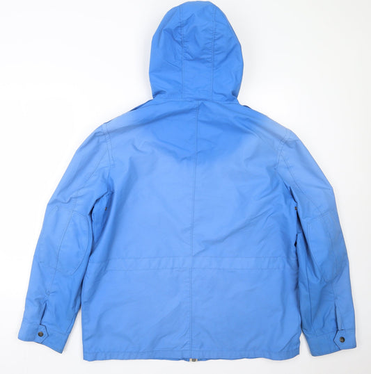 Red Herring Womens Blue Rain Coat Coat Size XL Zip