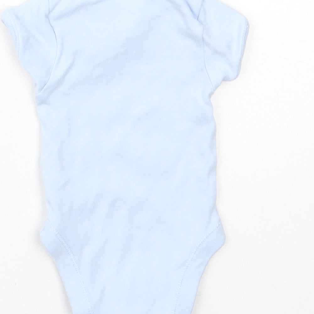 George Baby Blue Cotton Babygrow One-Piece Size Newborn Snap - Panda