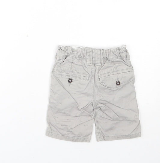 NEXT Boys Beige Spotted Cotton Chino Shorts Size 3 Years Regular