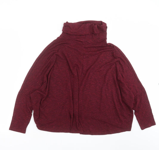 New Look Womens Purple Roll Neck Polyester Pullover Jumper Size 12