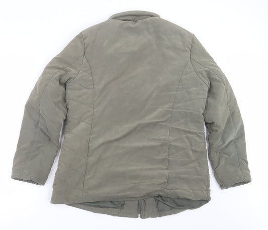 BHS Womens Green Jacket Coat Size 18 Zip