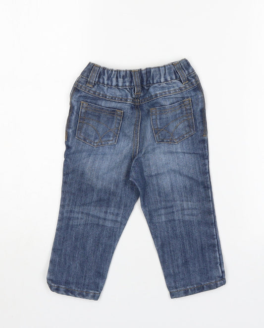 M&Co Boys Blue Cotton Jeans Size 12-18 Months
