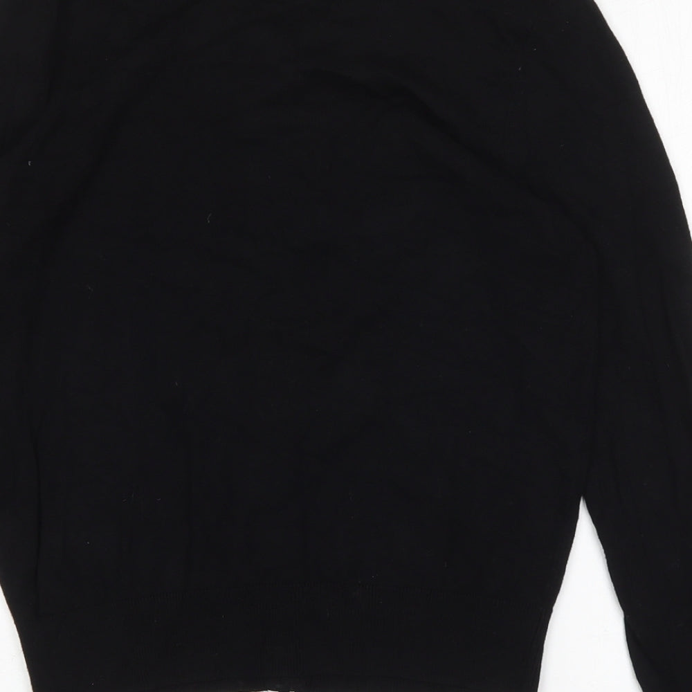 Kaleidoscope Womens Black Round Neck Viscose Cardigan Jumper Size 14