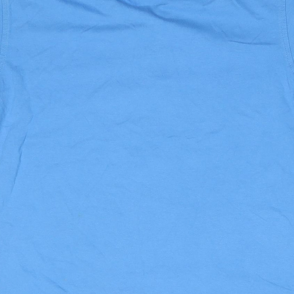 George Boys Blue 100% Cotton Basic T-Shirt Size 7-8 Years Round Neck