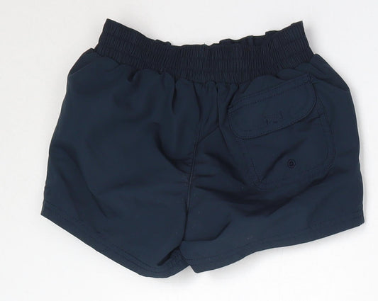 Lands' End Boys Blue Polyester Sweat Shorts Size 6-7 Years Regular