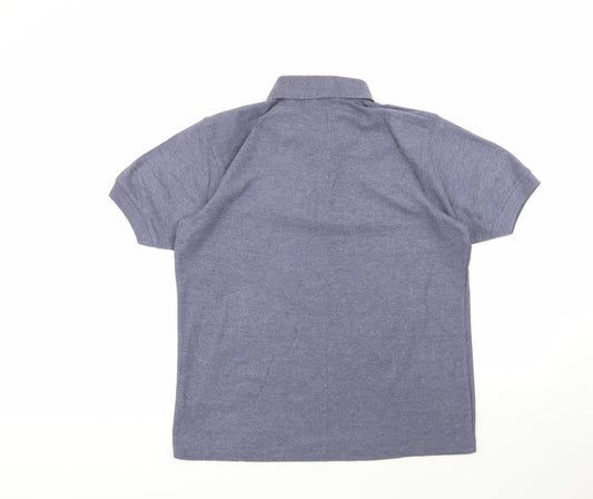 Casual Club Mens Purple Polyester Polo Size M Collared