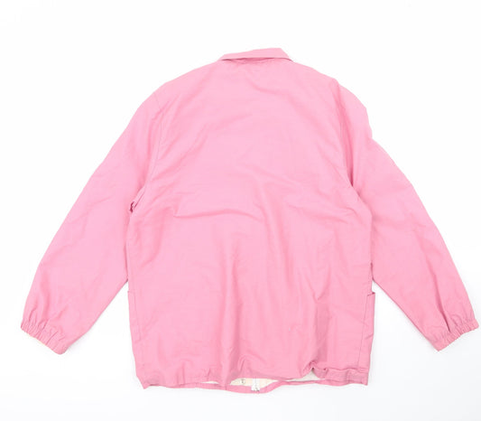 Preworn Womens Pink Rain Coat Coat Size 12