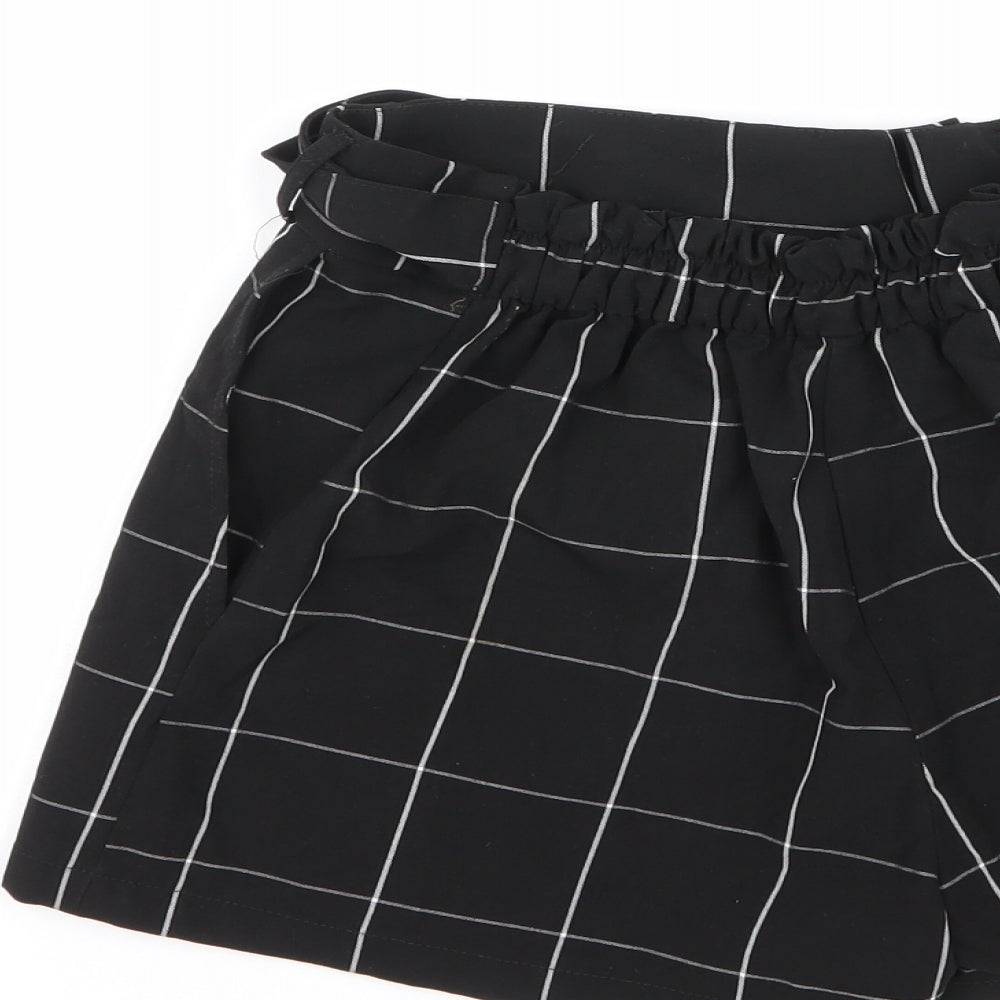 pull &bear Womens Multicoloured Check Vinyl Cut-Off Shorts Size 26 L6 in Regular