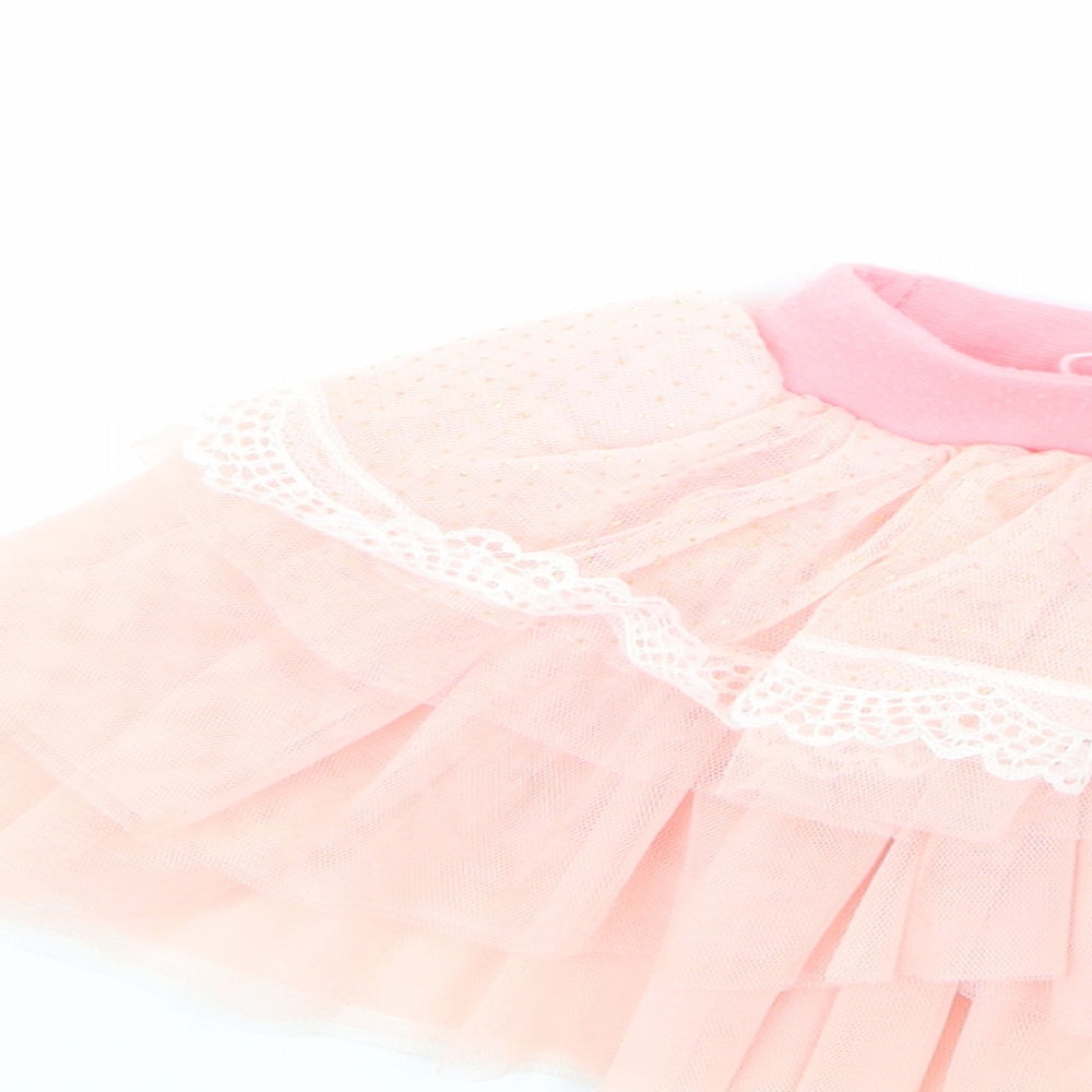 Preworn Pink 100% Viscose Flare Skirt