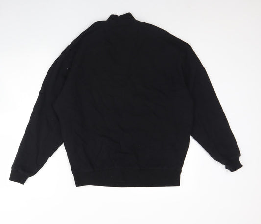ASOS Womens Black Round Neck Cotton Pullover Jumper Size XS
