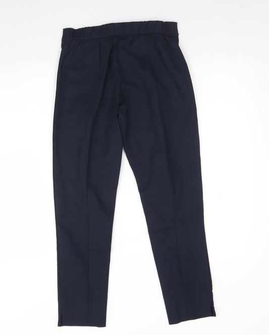 Preworn Womens Blue Cotton Trousers Size S L26 in Regular