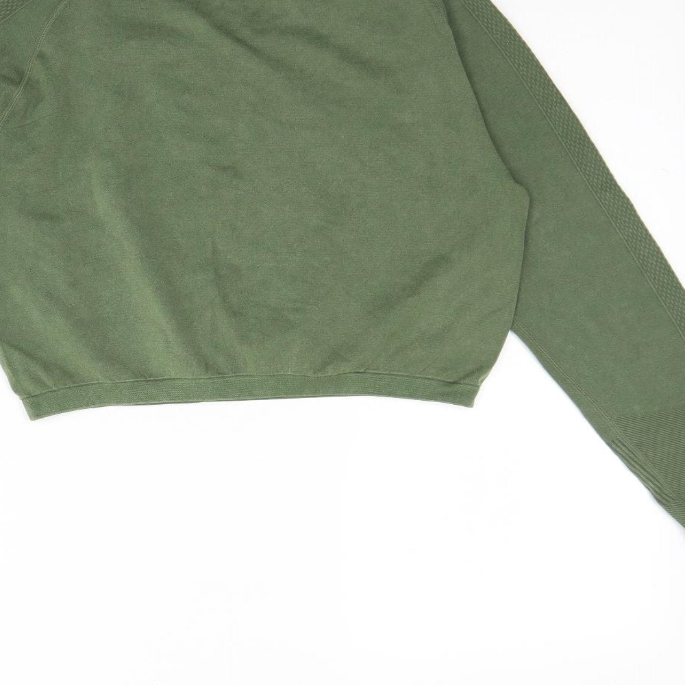 Workout Girls Green Polyamide Basic T-Shirt Size 14 Years Round Neck