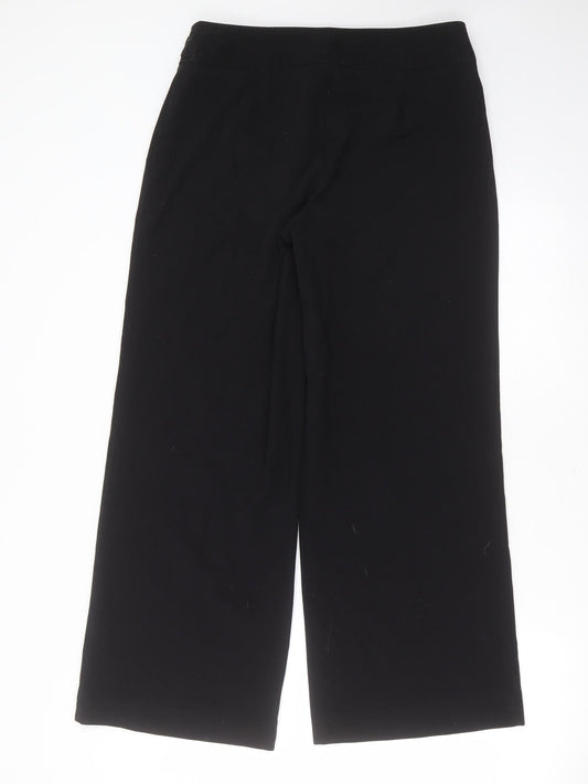 Kaleidoscope Womens Black Polyester Trousers Size 12 L28 in Regular Zip