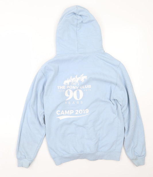 AWD Womens Blue Cotton Pullover Hoodie Size S - Pony