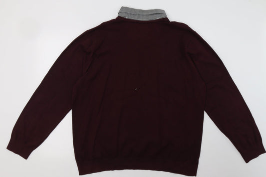 Burton Mens Red Cotton Pullover Sweatshirt Size 2XL