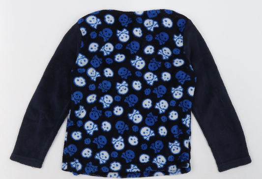 b&m Boys Blue Geometric Polyester Pyjama Top Size 7-8 Years Pullover - Skull Print