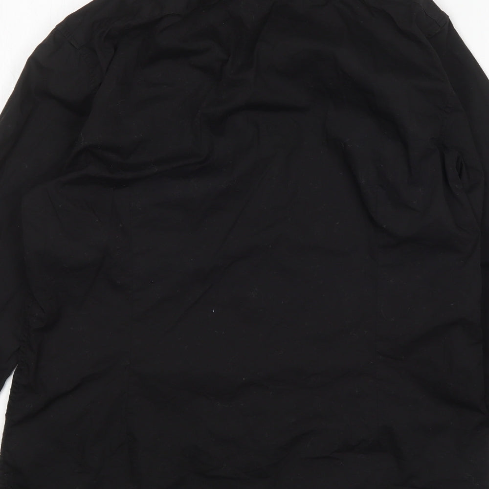 Antony Morato Mens Black Cotton Button-Up Size M Collared