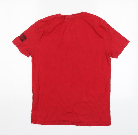 Machinist Mens Red T-Shirt Size M Round Neck