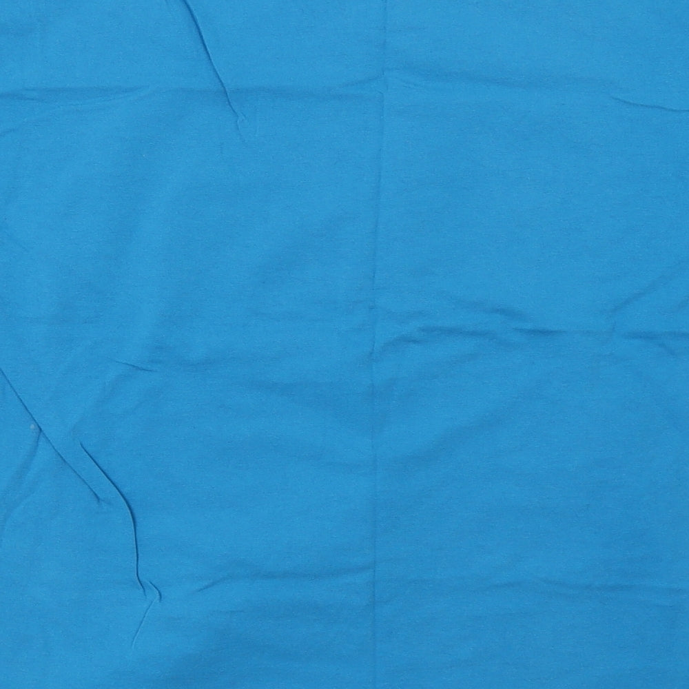 Fruit of the Loom Boys Blue Cotton Basic T-Shirt Size 12-13 Years Crew Neck - Gran Canaria