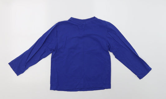 Fashion UK Girls Blue Cotton Basic T-Shirt Size 11-12 Years Crew Neck - Angry Birds