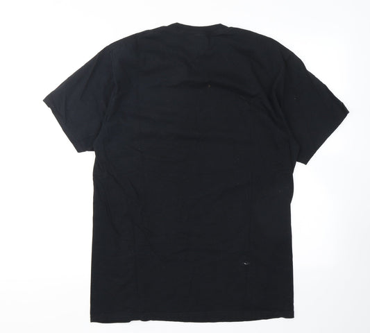 Port Company Womens Black Cotton Basic T-Shirt Size M Crew Neck - Love Yourself