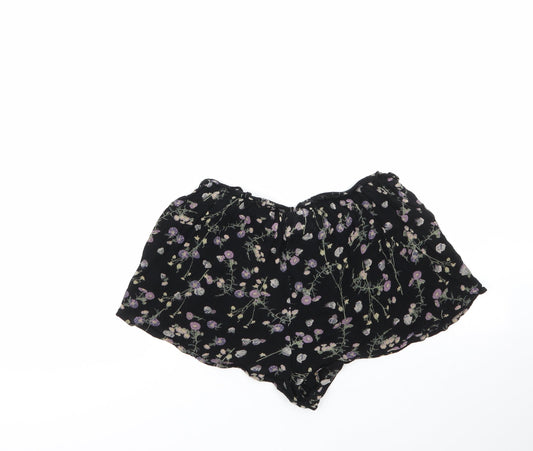 Faith Womens Multicoloured Floral Wool Cut-Off Shorts Size M L4 in Regular