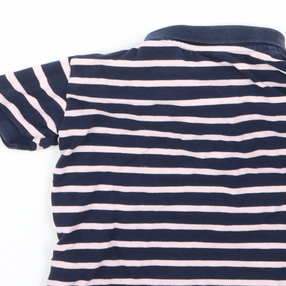 NEXT Baby Multicoloured Striped 100% Cotton Basic Polo Size 12-18 Months Collared