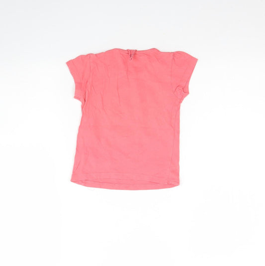 Girl 2 Girl Girls Pink Cotton Basic Blouse Size 4 Years Round Neck - New york