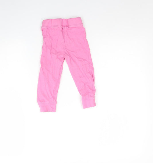 Preworn Girls Pink Cotton Capri Trousers Size 2 Years Regular