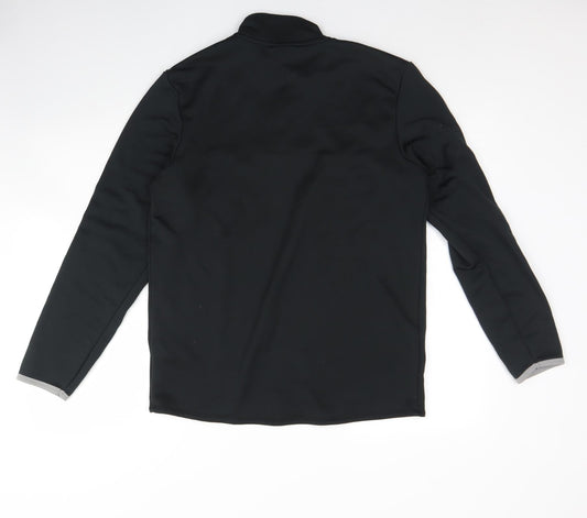 Umbro Mens Black High Neck  Polyester Henley Jumper Size M