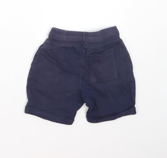 Mini Club Boys Blue Cotton Sweat Shorts Size 3-4 Years Regular