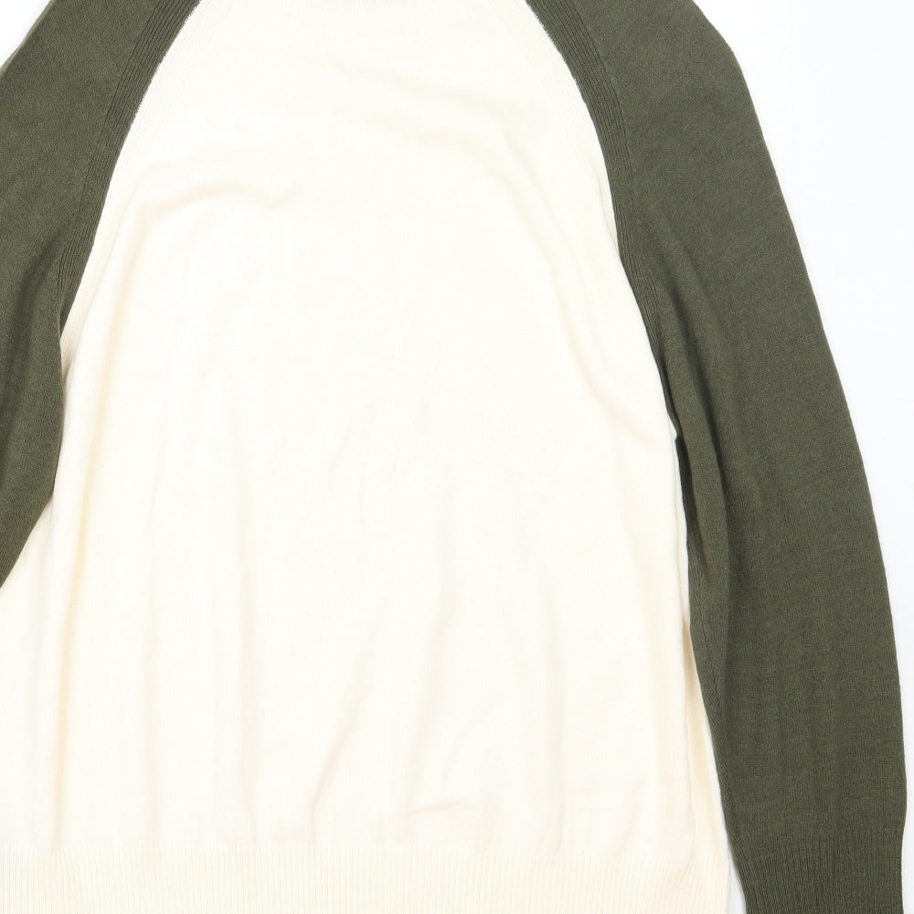 M&S Womens Beige Round Neck Acrylic Pullover Jumper Size L