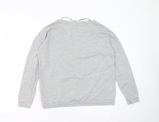 Only Womens Grey Polyester Pullover Sweatshirt Size L - bird, beaded