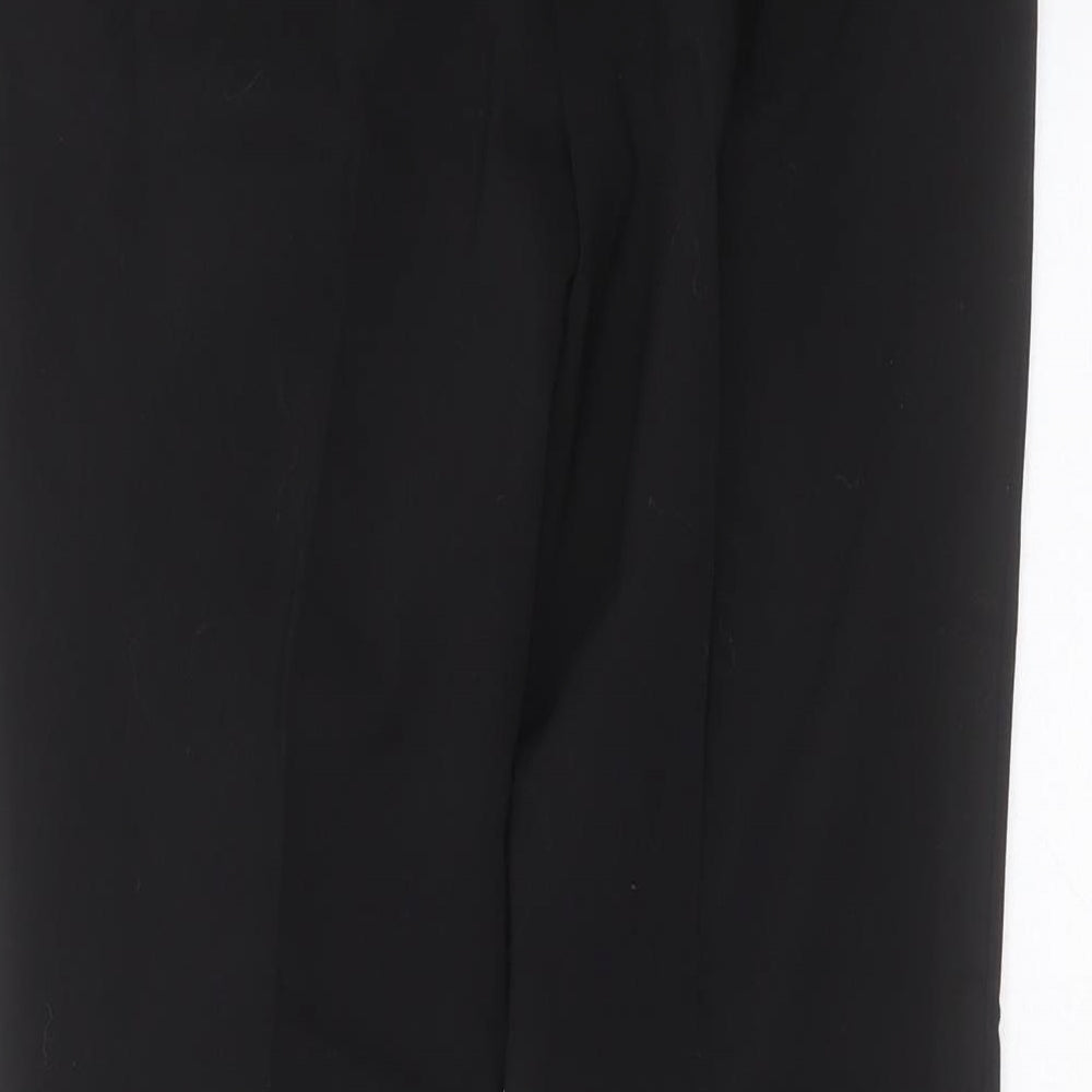 Papaya Womens Black Cotton Trousers Size 8 L25 in Slim